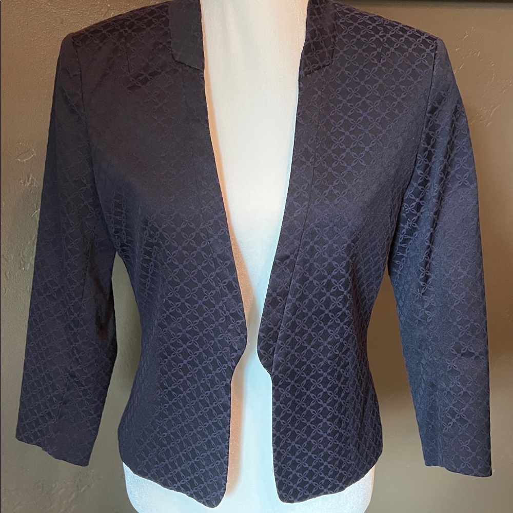 H&M Navy Textured Blazer